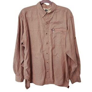 The North Face Men's Red Plaid Button-Up Long Sleeve Shirt Size M